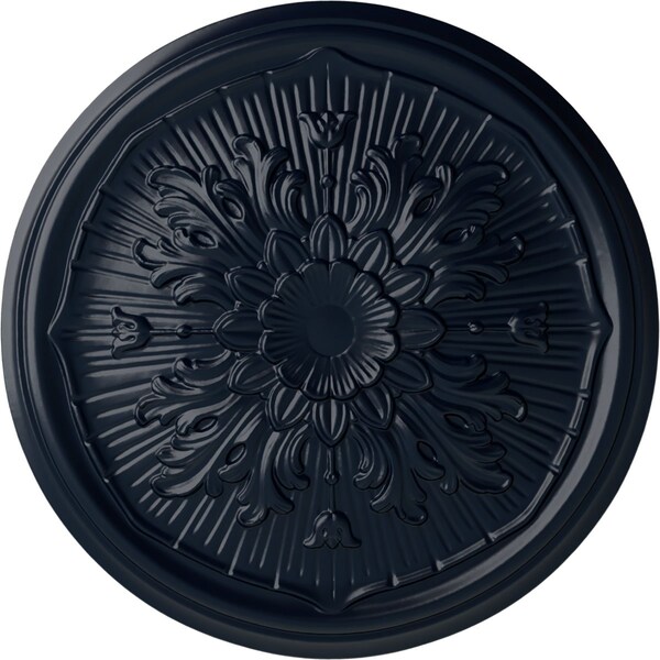 Ekena Millwork Luton Ceiling Medallion (Fits Canopies up to 1 1/8"), Hand-Painted Midnight Dream, 15 3/4"OD x 5/8"P CM16LUMDF - main